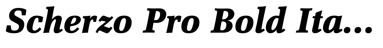 Scherzo Pro Bold Italic